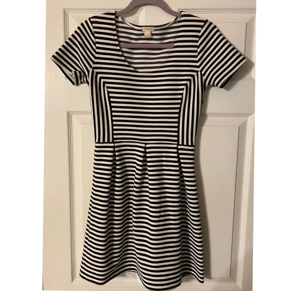 J. Crew Black & White Striped Dress!